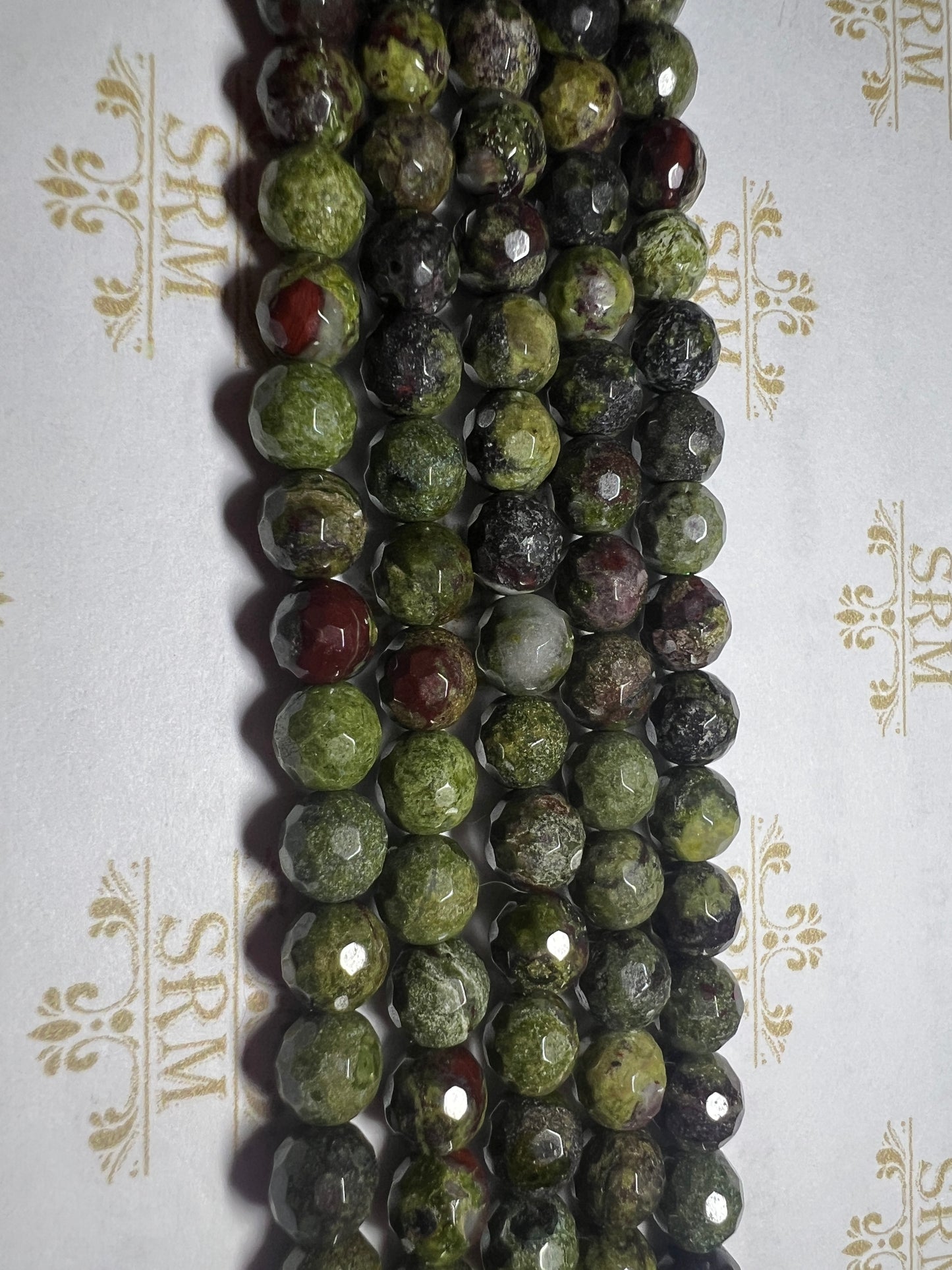 Beads : Bloodstone : Faceted : 6mm