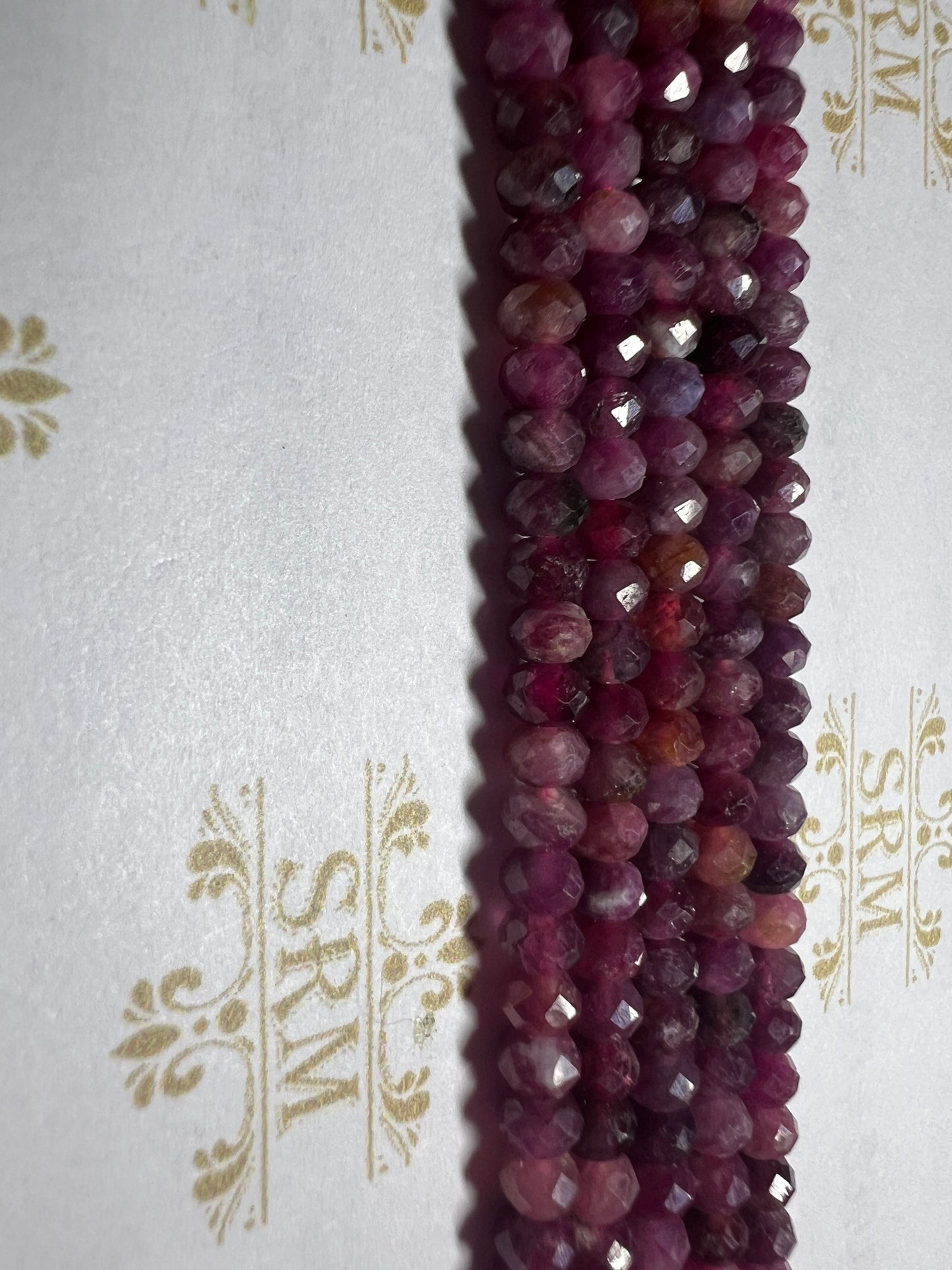 Beads : Pink Tourmaline : Faceted : 3mm x 4mm
