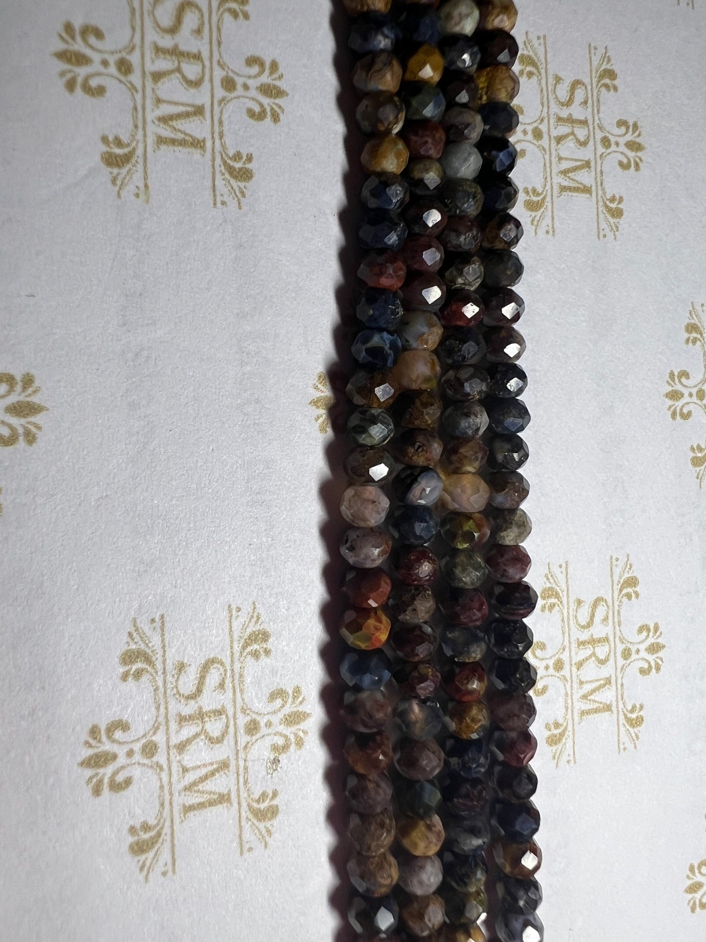 Beads : Pietersite : Faceted : 3mm x 4mm