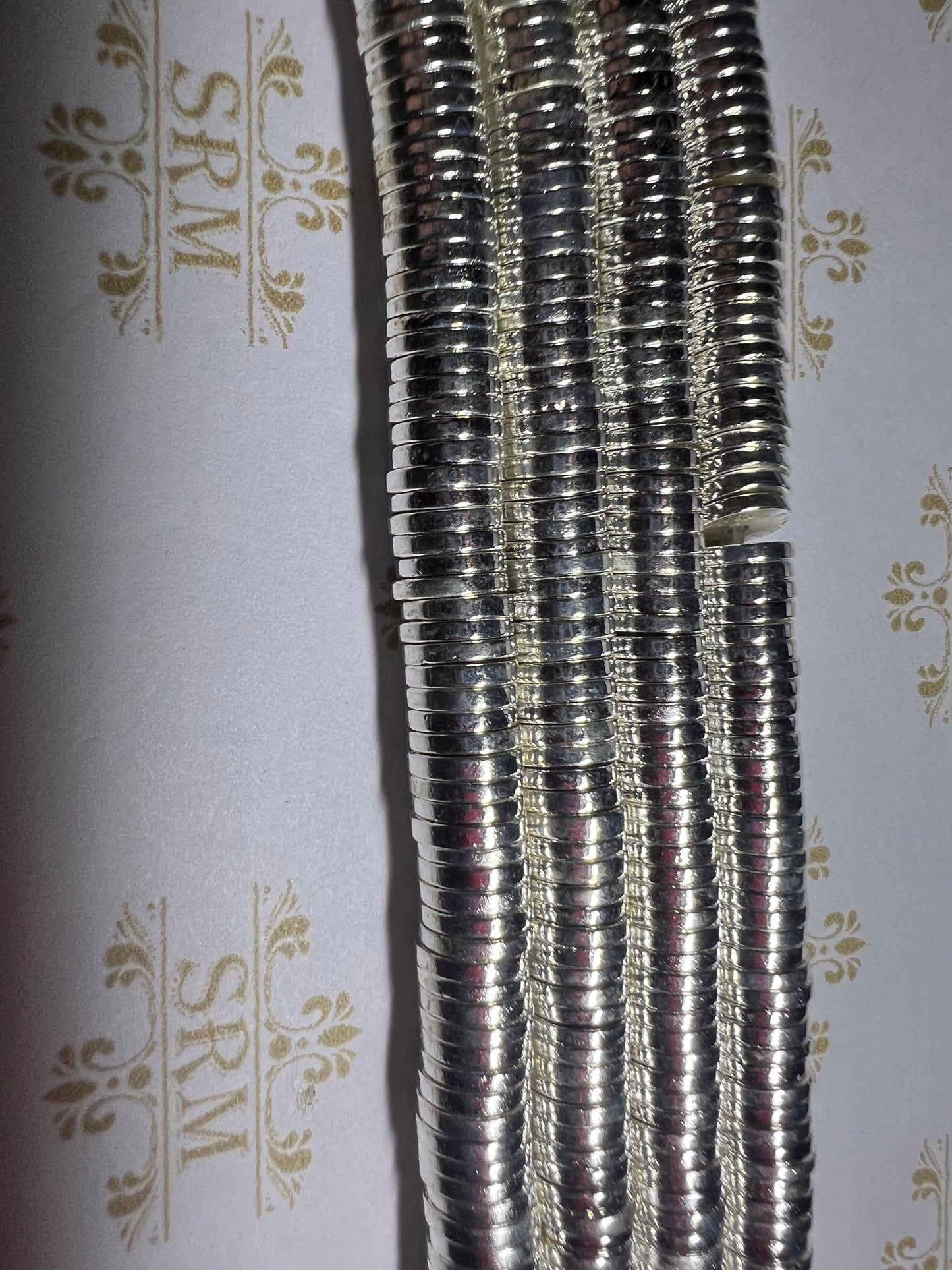 Beads : Silver Hematite : Heishi : 6mm