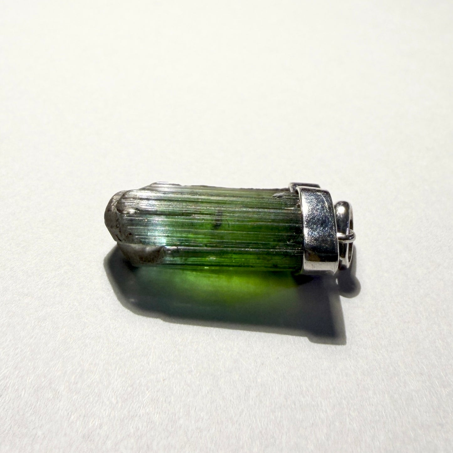 Necklace : Tourmaline Pendant, 3.6gms, Paprock Afghanistan, Sterling Silver