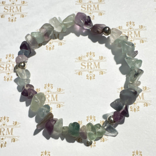 Bracelet : Chip : Fluorite, 6¾"