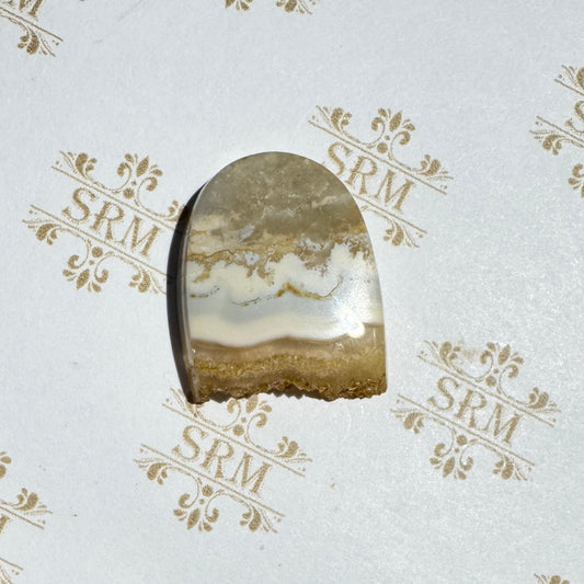 Cab : Agate 'Pacman Ghost', Indonesia, 30mm x 23mm x 4mm