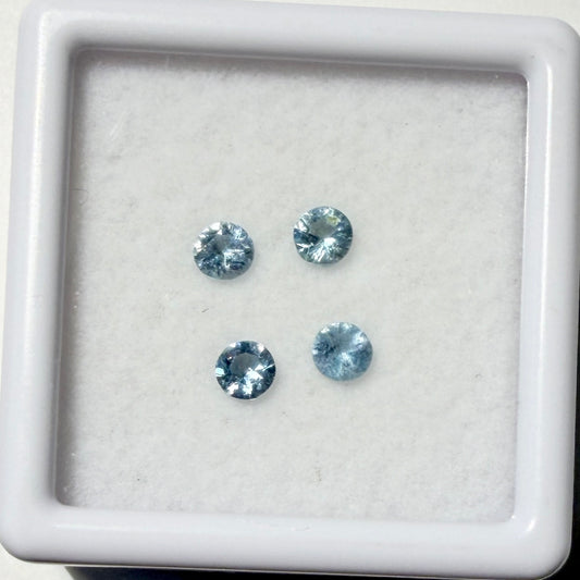 Faceted : Aquamarine, 4 pieces, Kenya