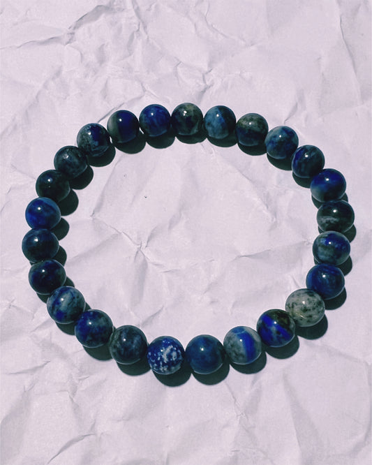 8mm Lapis Lazuli Bracelet [size 7.5"]