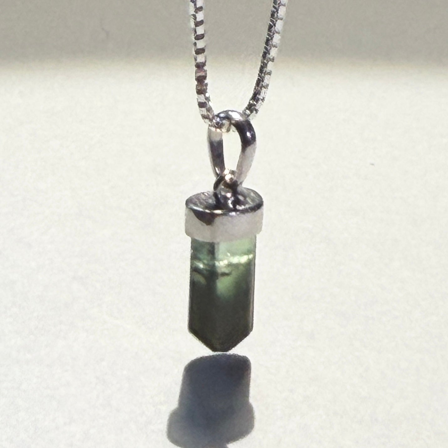 Necklace : Tourmaline Pendant, 1.44gms, Aricanga Brazil, Sterling Silver