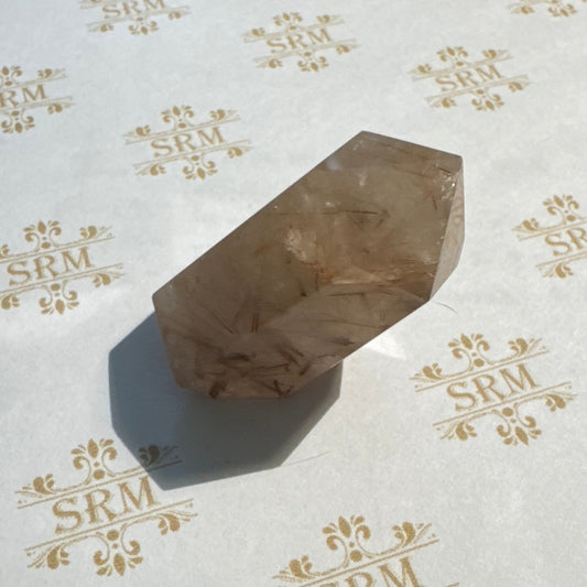 Point : Rutile in Quartz, ~1½"