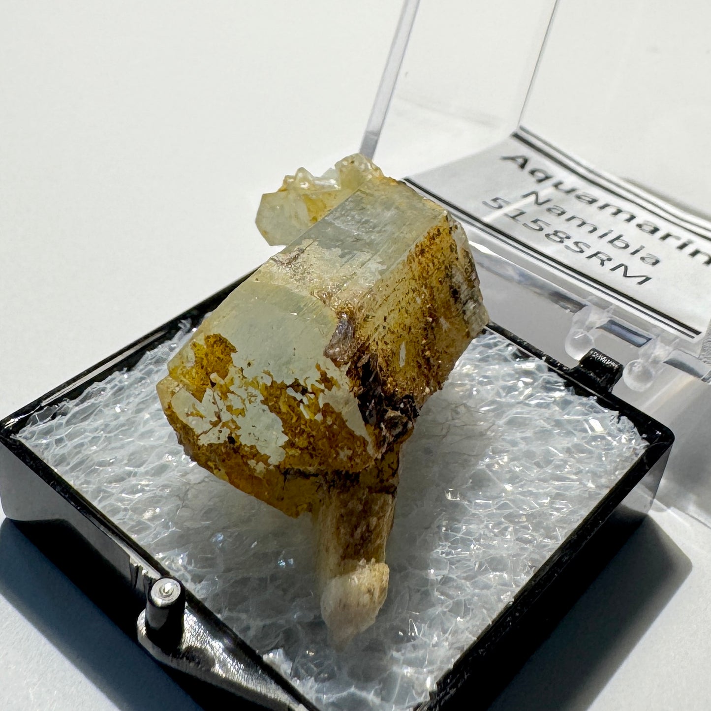 Crystal : Mounted : Natural Aquamarine and Feldspar specimen from Namibia