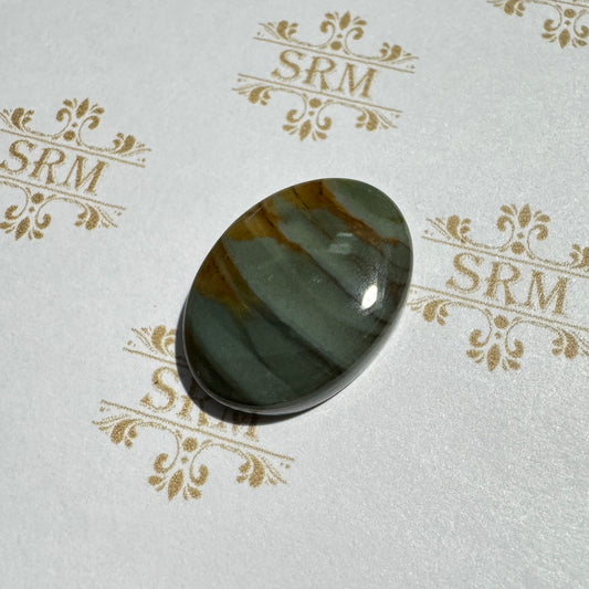 Cab : Dragonblood Jasper, 24mm x 17mm x 4mm, 20ct
