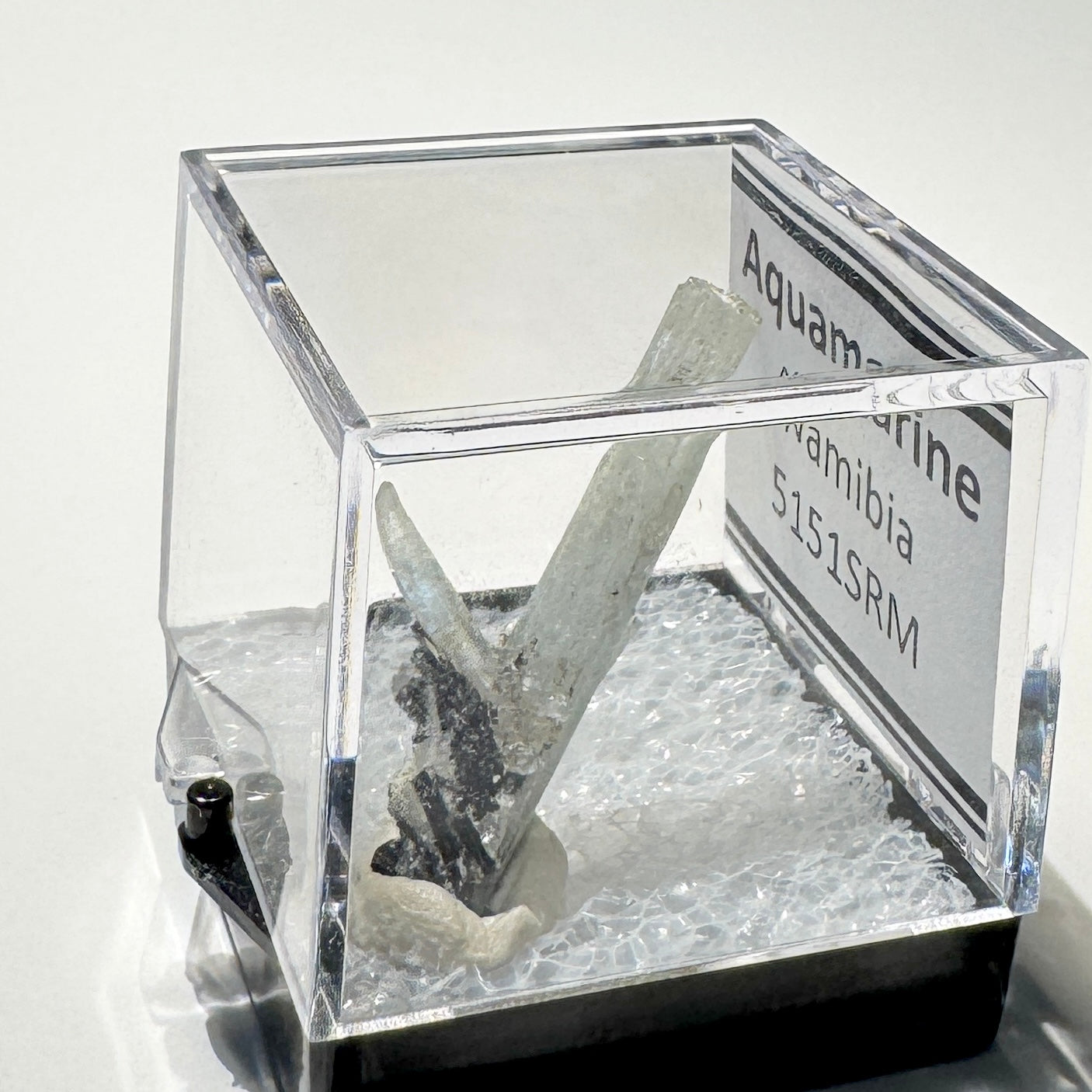 Crystal : Mounted : Natural Aquamarine, Shorl, Feldspar specimen from Namibia
