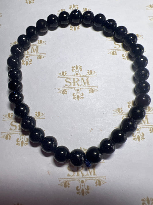 Bracelet : 6mm Blue Goldstone : 6¾”