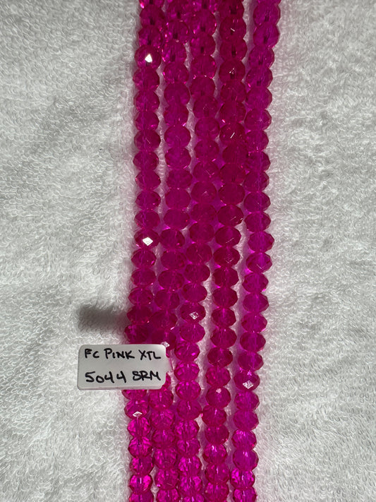 Beads : FC Pink Crystal : 8mm