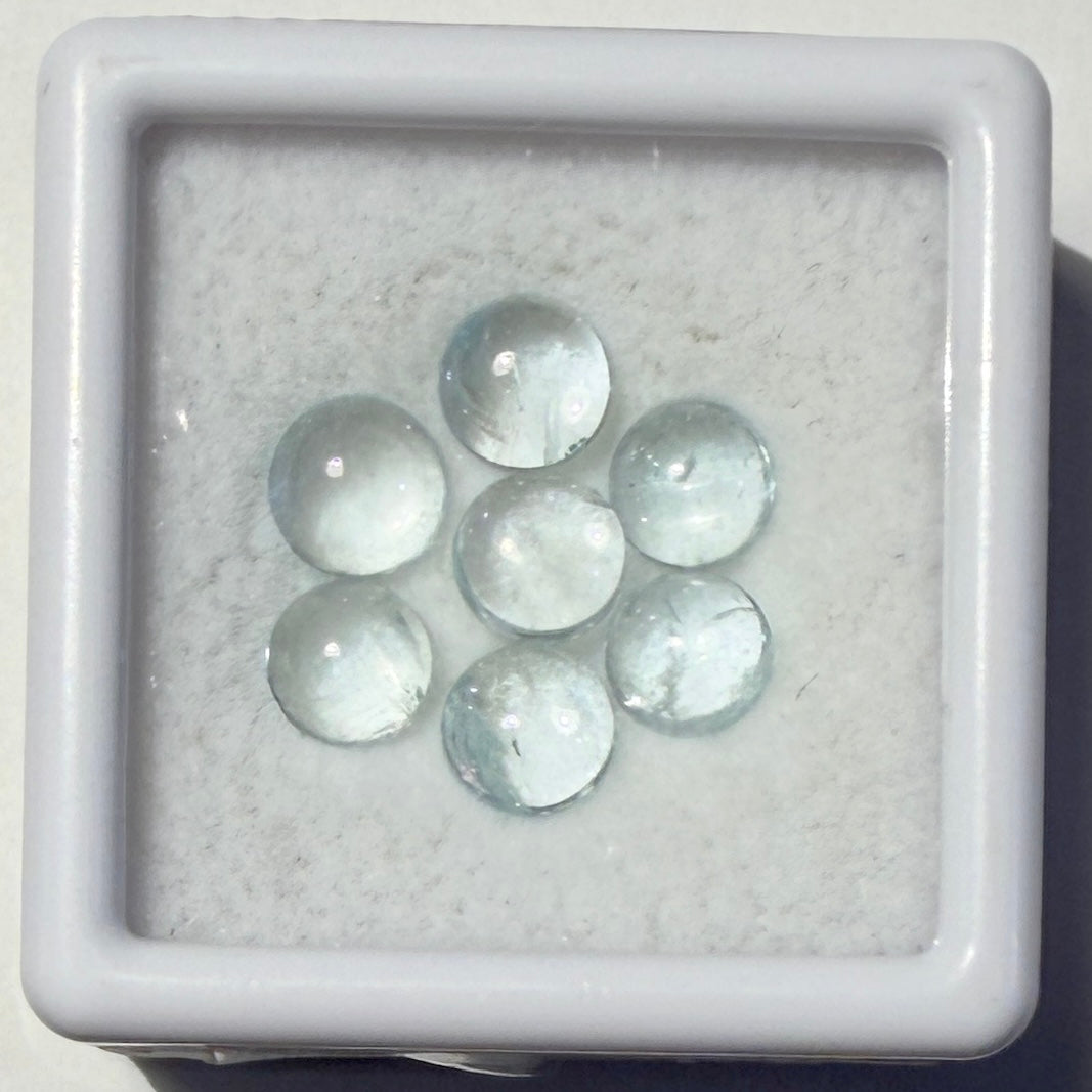 Cabs : Aquamarine, 5mm, in petite display box