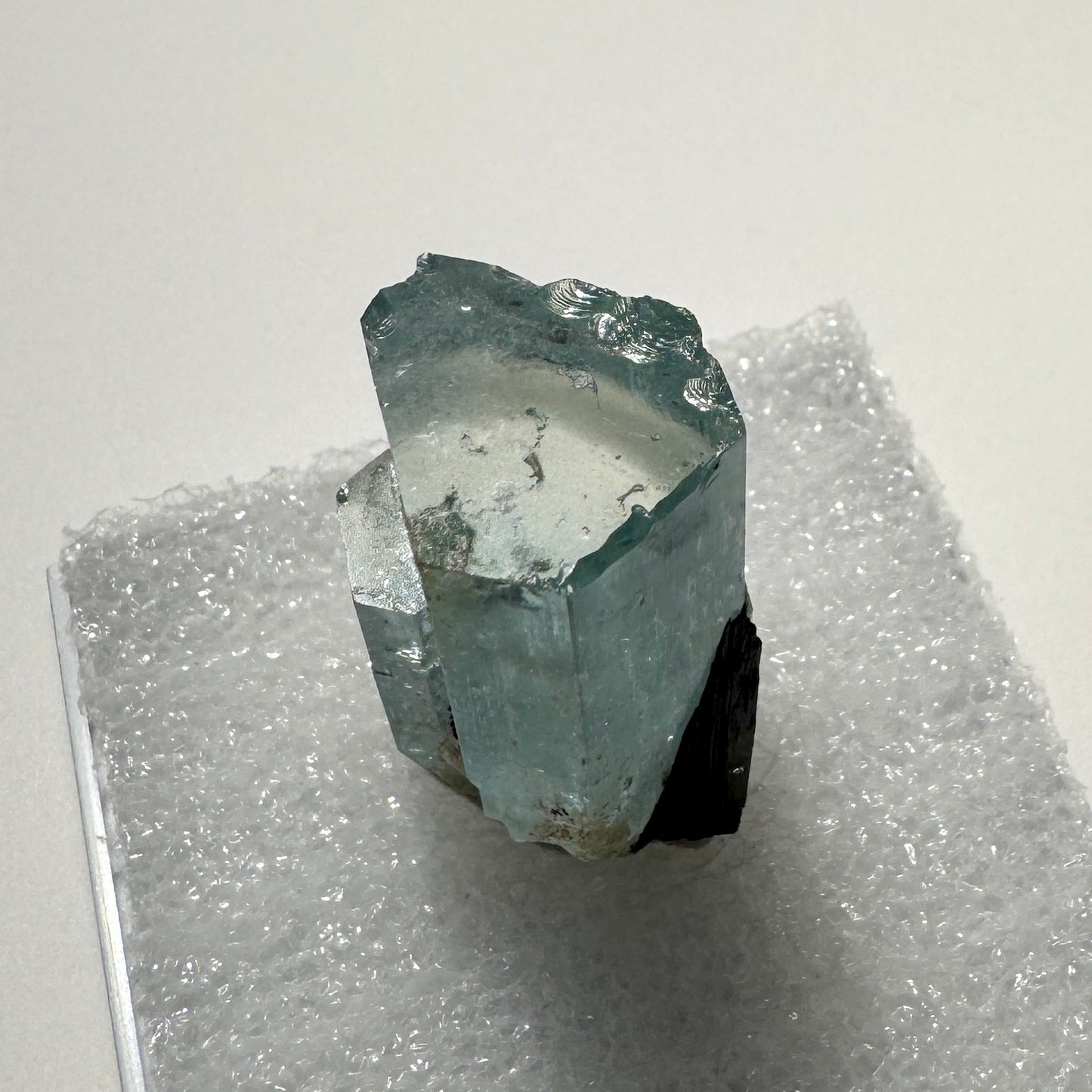 Crystal : Mounted : Natural Aquamarine, Shorl, Feldspar specimen from Namibia