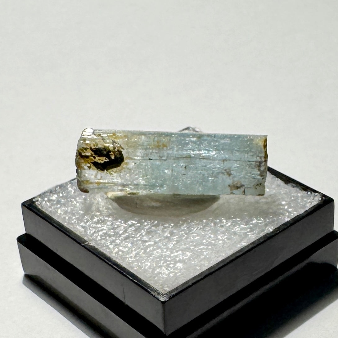Crystal : Mounted : Natural Aquamarine, Shorl, Feldspar specimen from Namibia