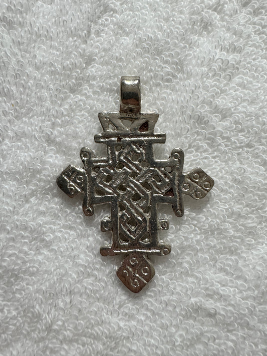 Pendant : White Brass Nepal : 52mm