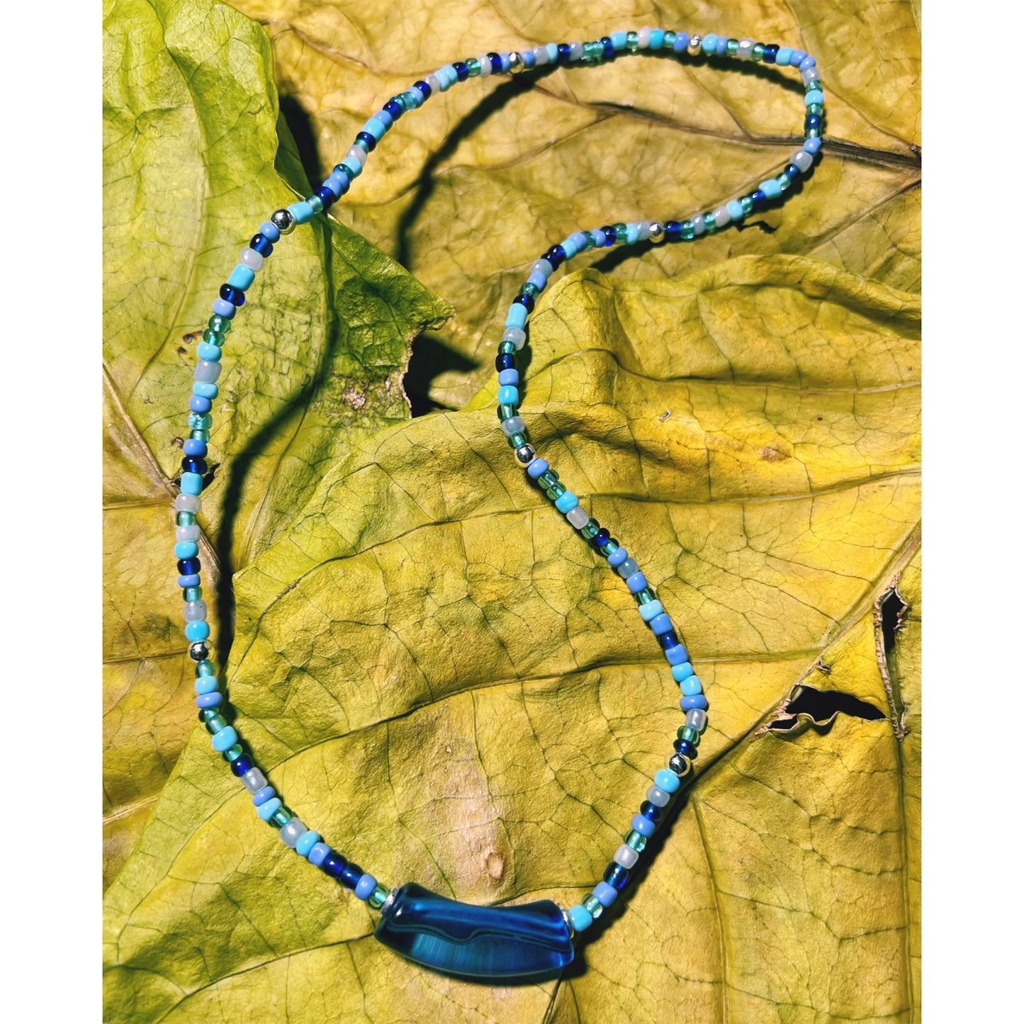 Ocean Vibe Seed Bead Stretch Necklace