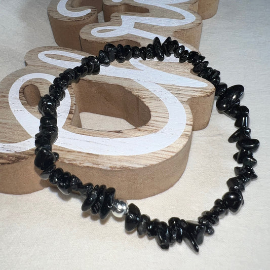 Black Tourmaline Chip bracelet