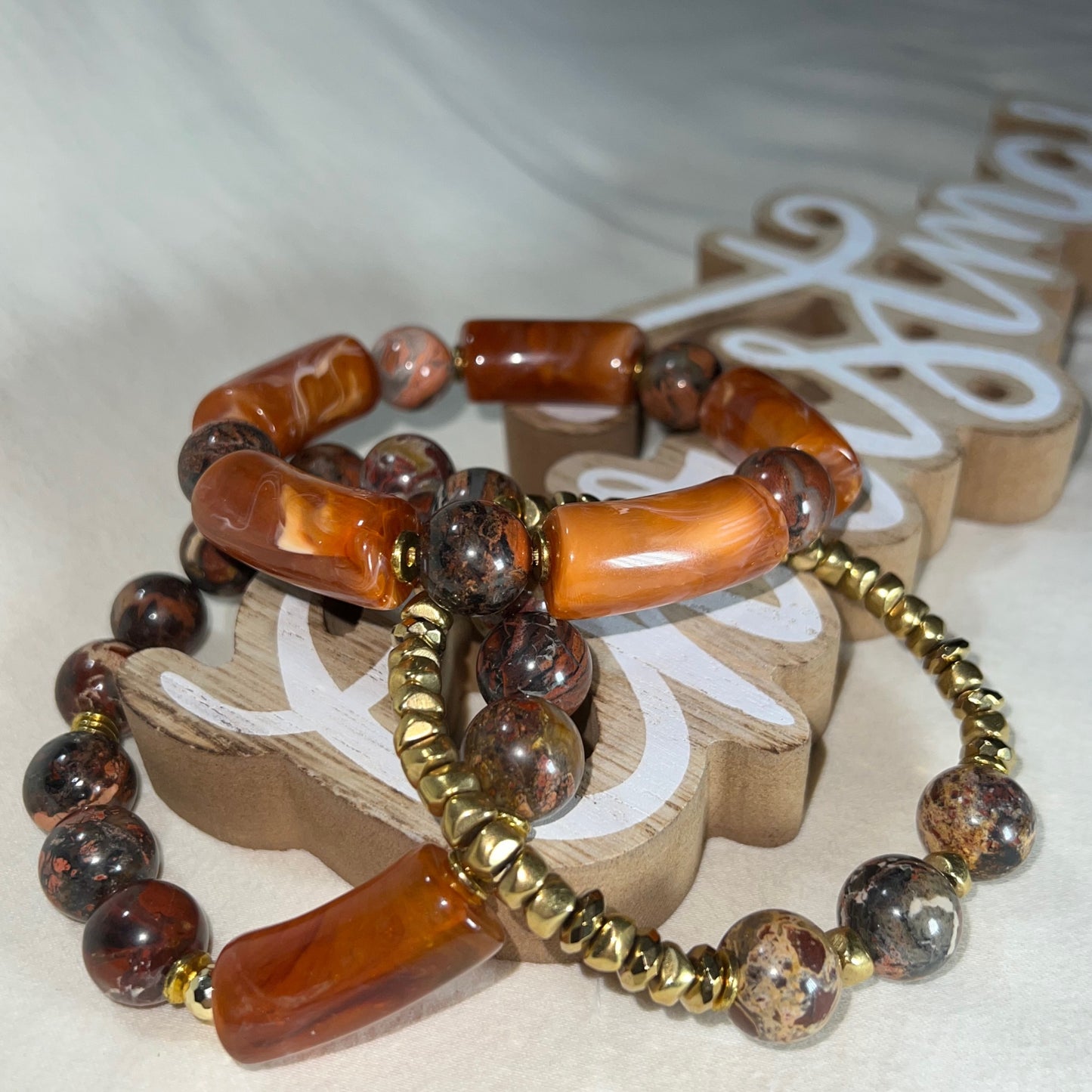 Poppy Jasper Bracelet set