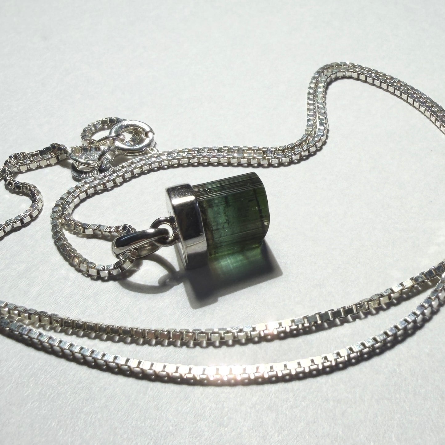 Necklace : Agua Branca Tourmaline Pendant, 1.87gms, Coronel Murta Minas Gerais, Sterling Silver (Copy)