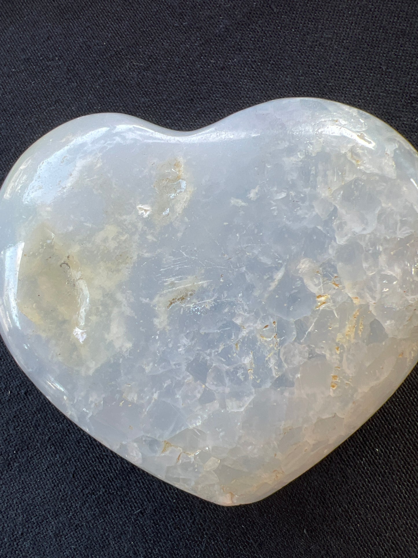 Blue Calcite Hand Polished Heart