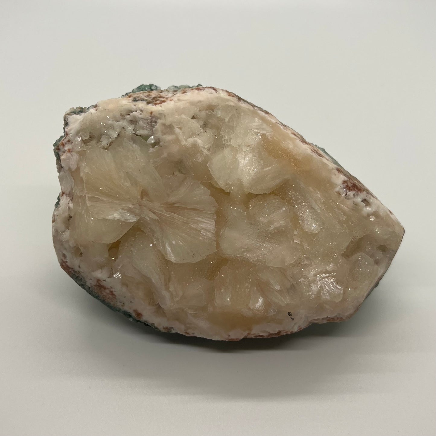 Creamy Green Heulandite on Stilbite cluster  5" x 3-1/2"