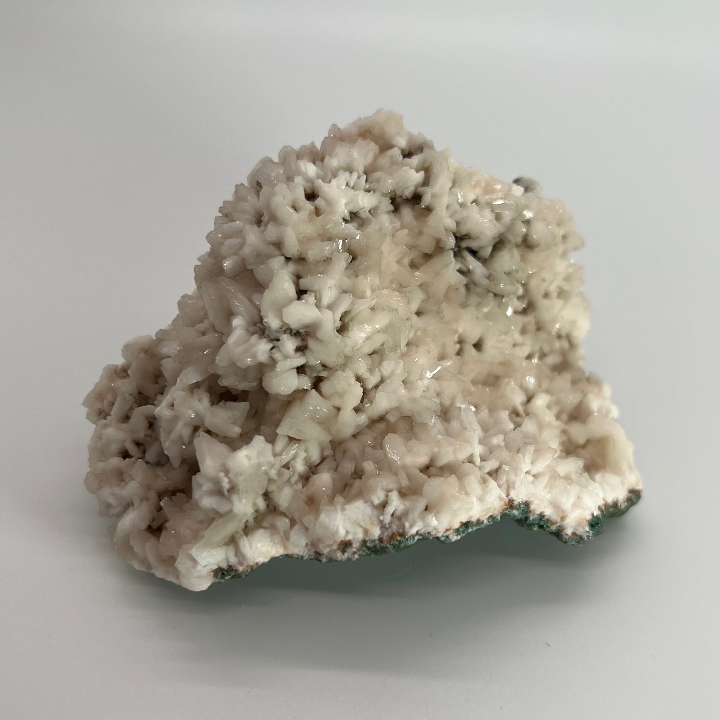 Green Heulandite on Dolomite cluster  3-1/2" x 2-3/4"