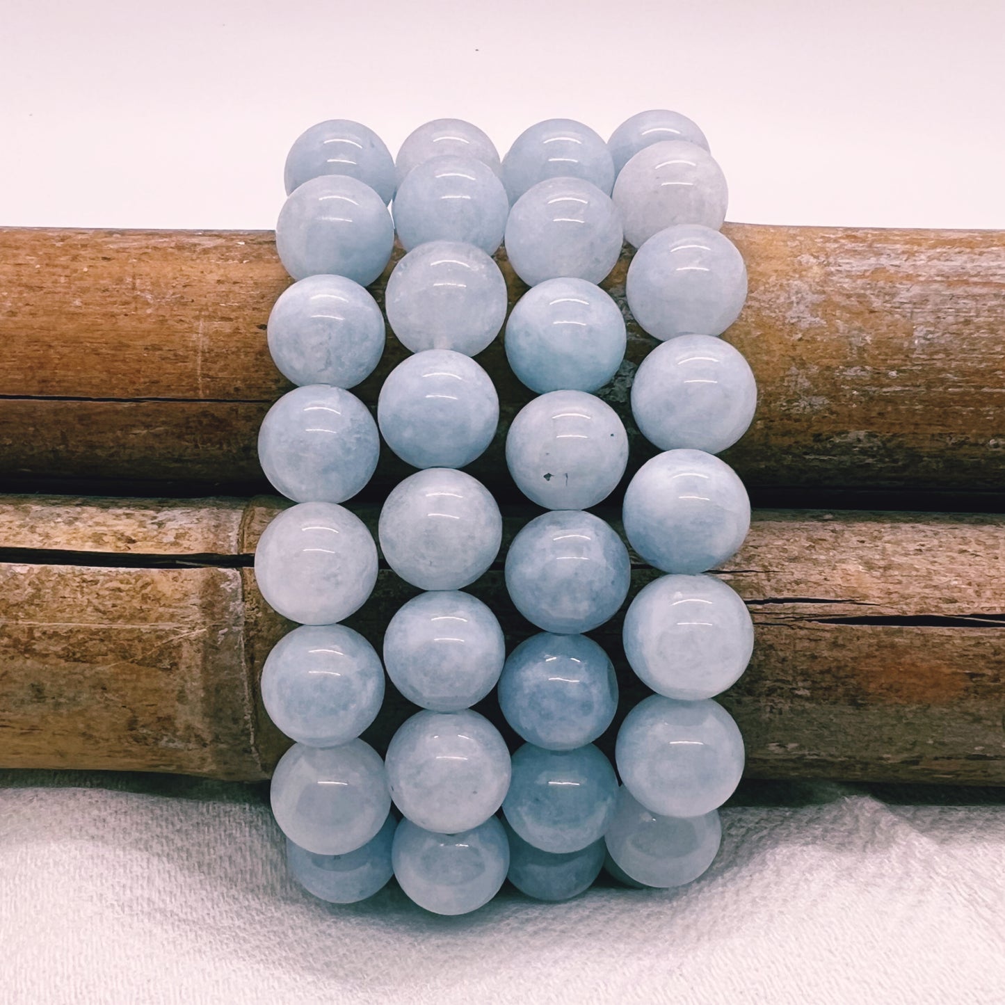 10mm Aquamarine Bracelet 6.5"