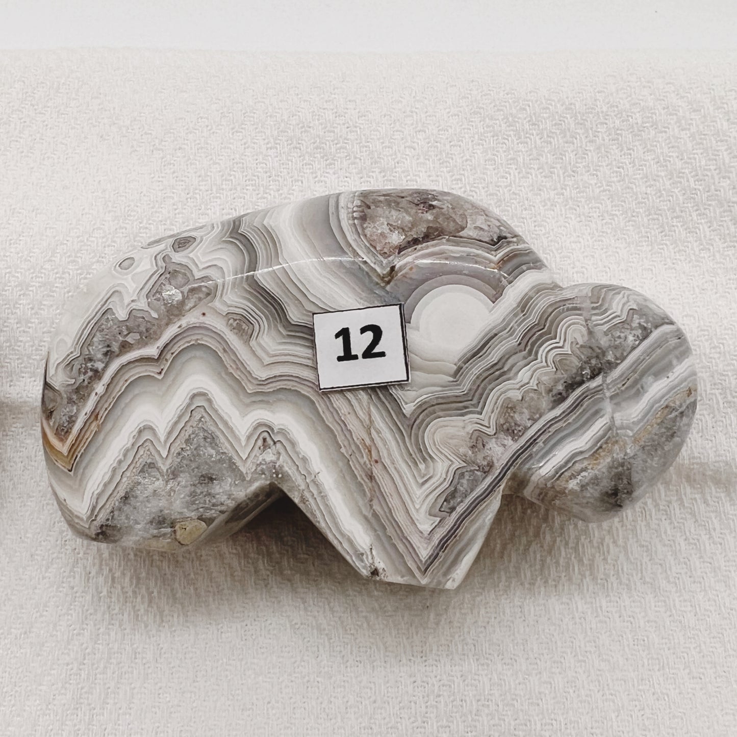 Crazy Lace Agate Carved Bison