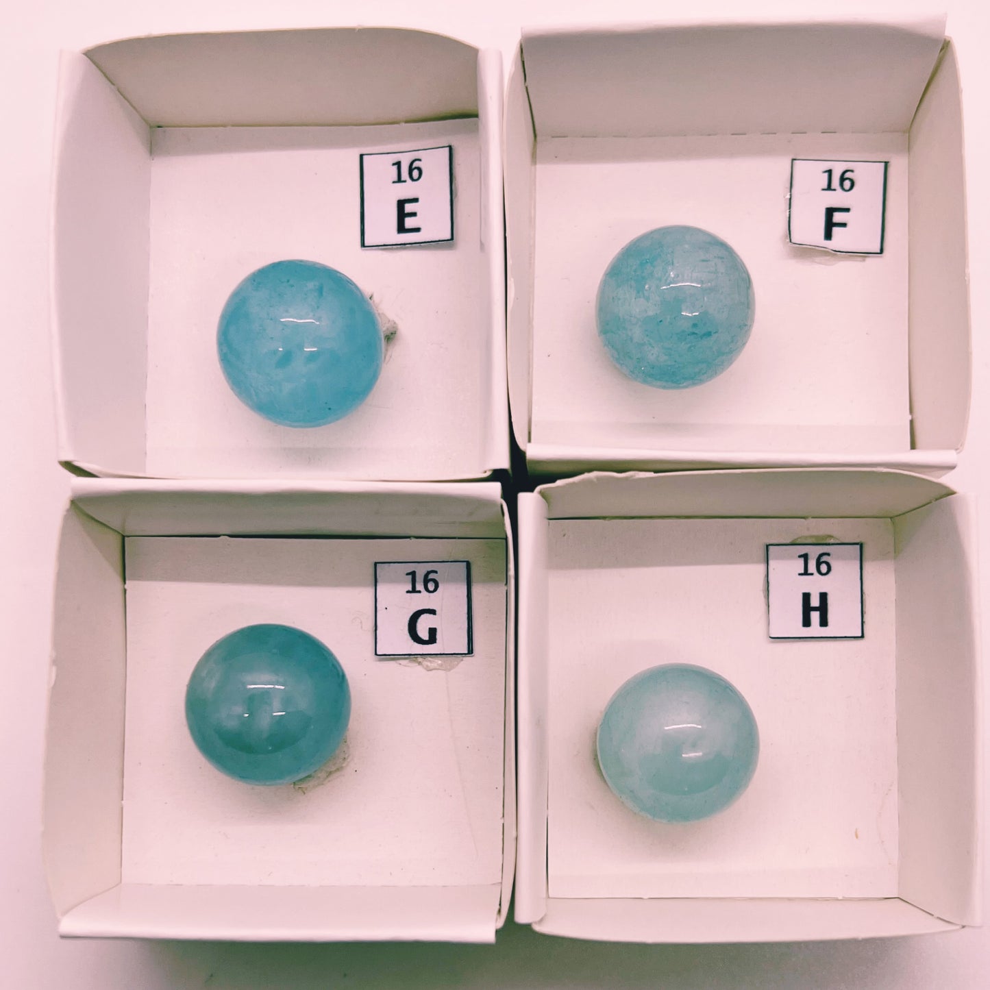 16mm Aquamarine mini-spheres