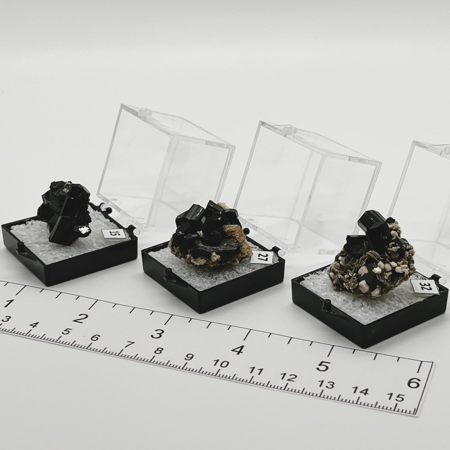 Black Tourmaline crystal clusters, display ready  CHOICE