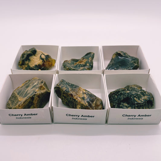 Bulk : Rough : Raw Cherry Amber, 6 Pieces