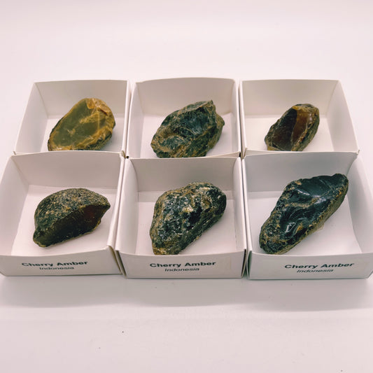 Bulk : Rough : Raw Cherry Amber, 6 Pieces