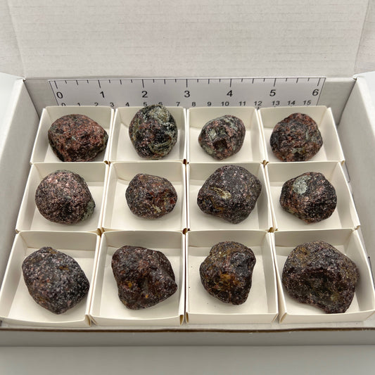 12 Pieces - Rough Almandine Garnets