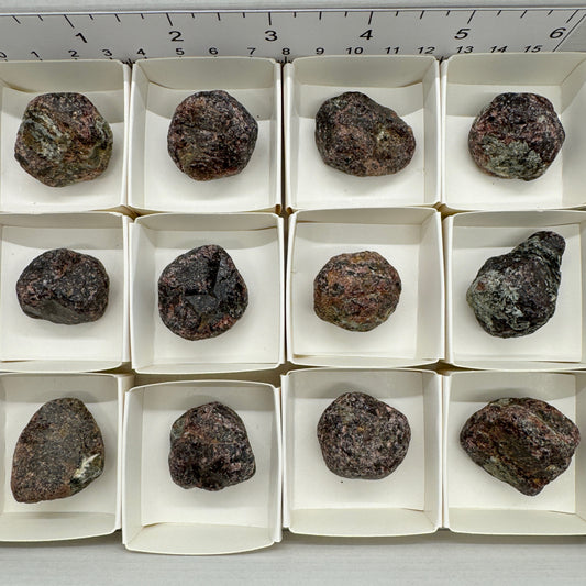 12 Pieces - Rough Almandine Garnets