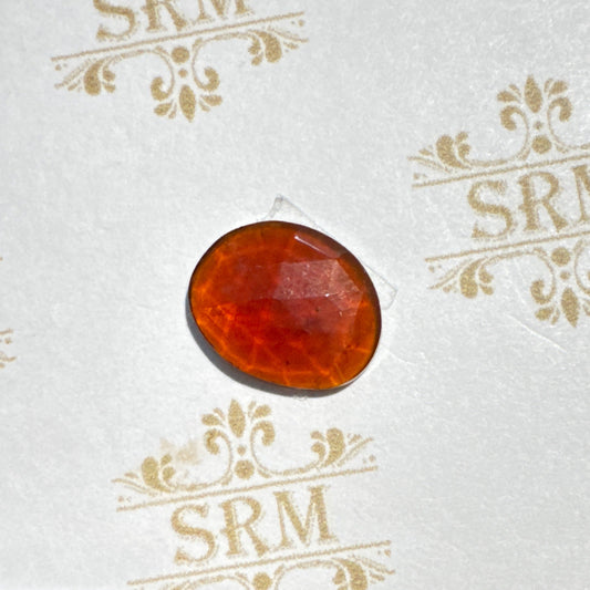 Faceted:  Hessonite Garnet, Oval, 15x12x2
