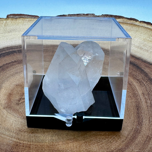 Clear Lemurian Twin Crystals Specimen