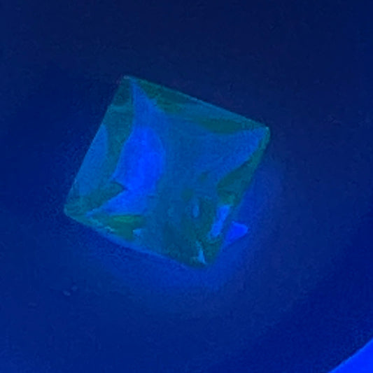 Faceted: Uranium Glass : Princess Cut.  Choice!