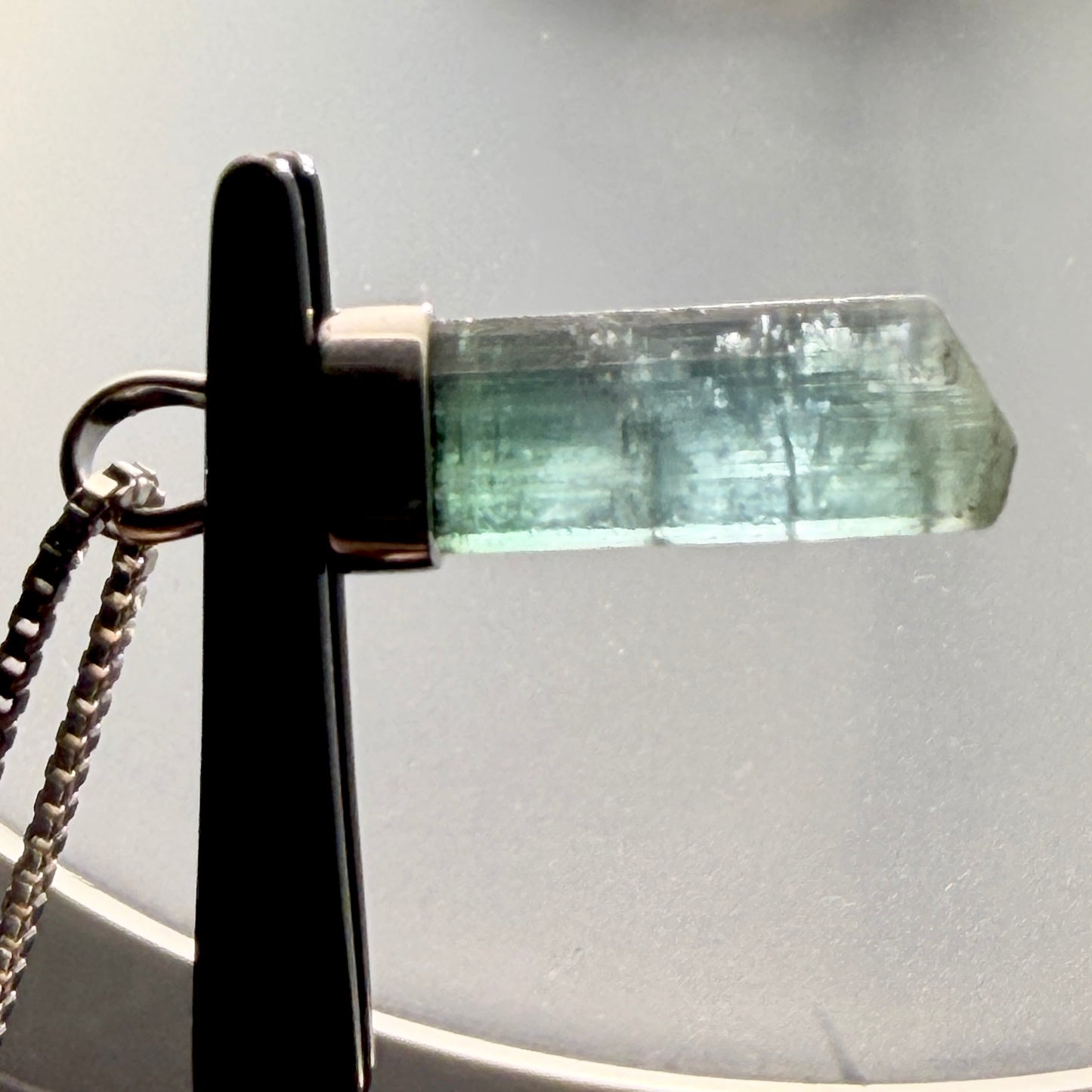 Necklace : Tourmaline Pendant, 2.13gms, Laghman Afghanistan, Sterling Silver