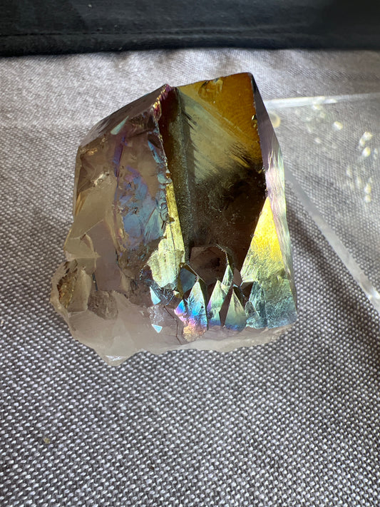 Dark Aura Quartz Top Polish Point Raw Generator