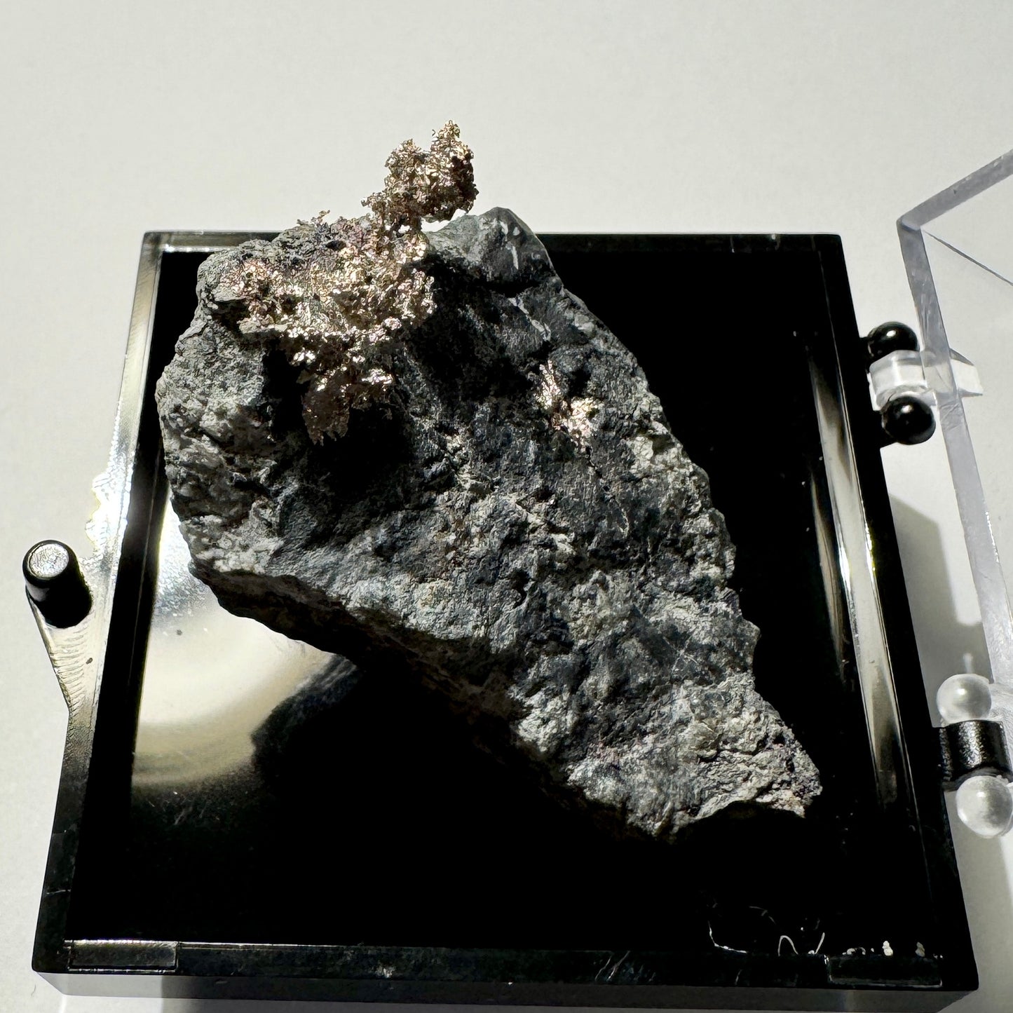 Crystal : Mounted : Native Silver on Grey Matrix Display Specimen