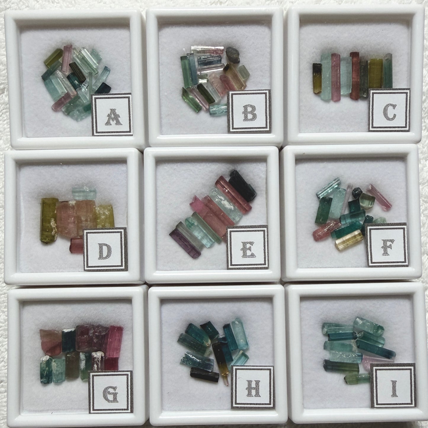 Crystals : Tourmalines Of The World, Display Boxes