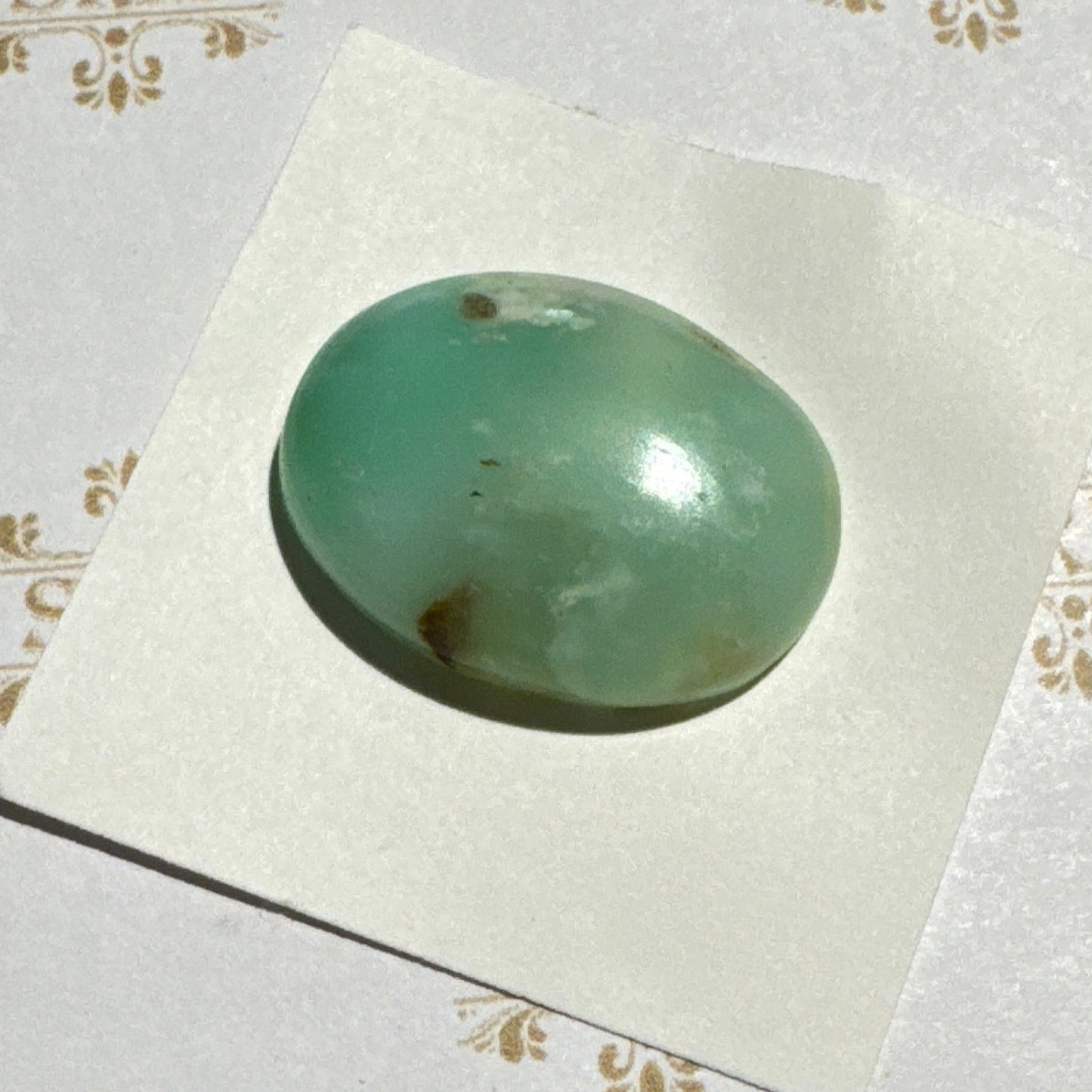 Cab: Chrysoprase Oval, 30x21x5, 22ct