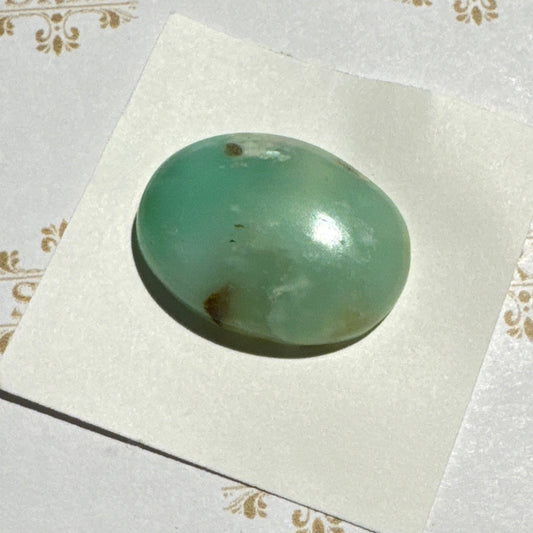 Cab: Chrysoprase Oval, 30x21x5, 22ct