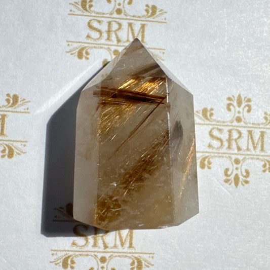 Point : Rutile in Quartz, ~1¼"