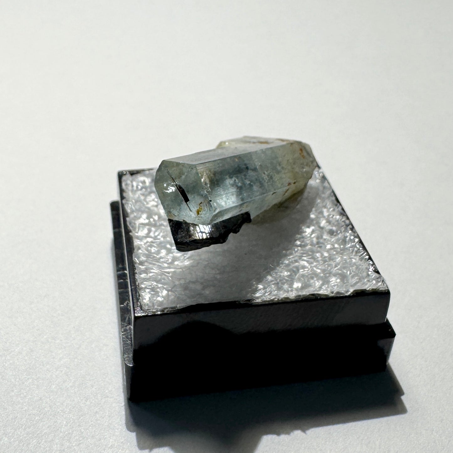 Crystal : Mounted : Natural Aquamarine, Shorl, Feldspar specimen from Namibia