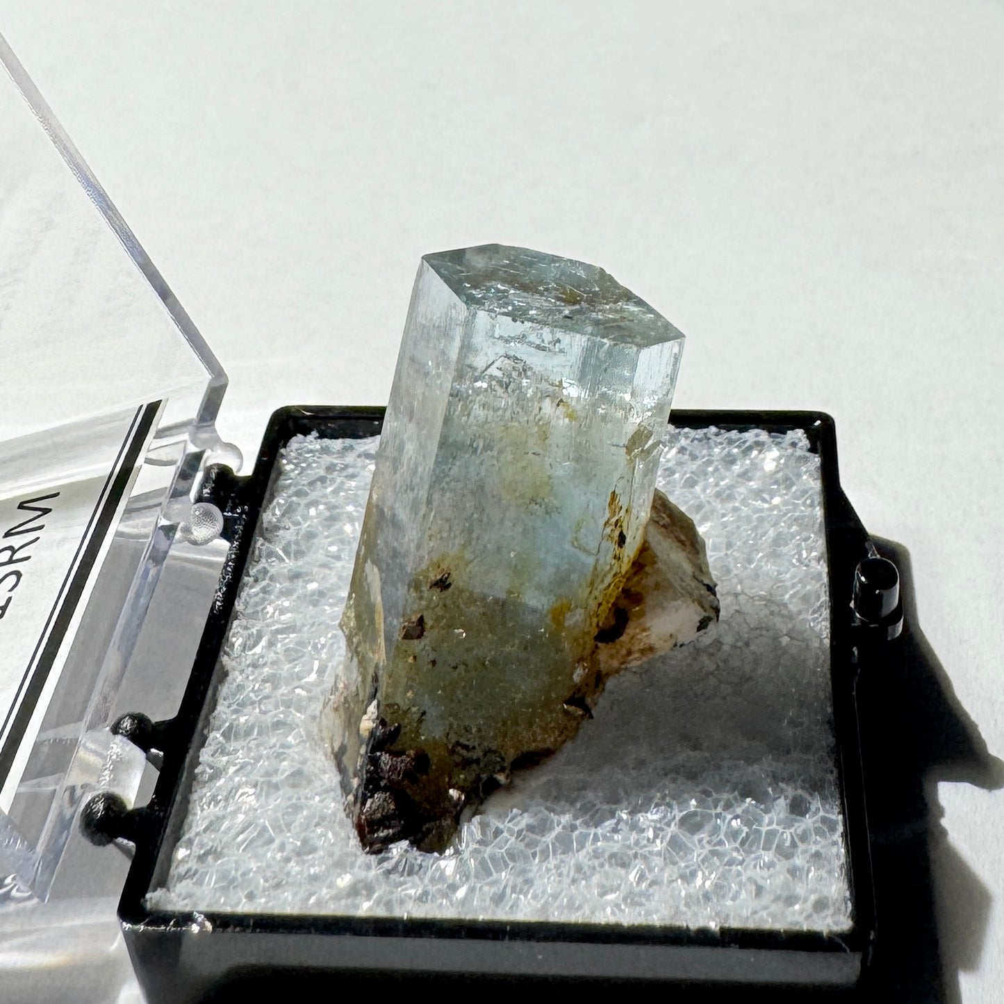 Crystal : Mounted : Natural Aquamarine, Shorl, Feldspar specimen from Namibia