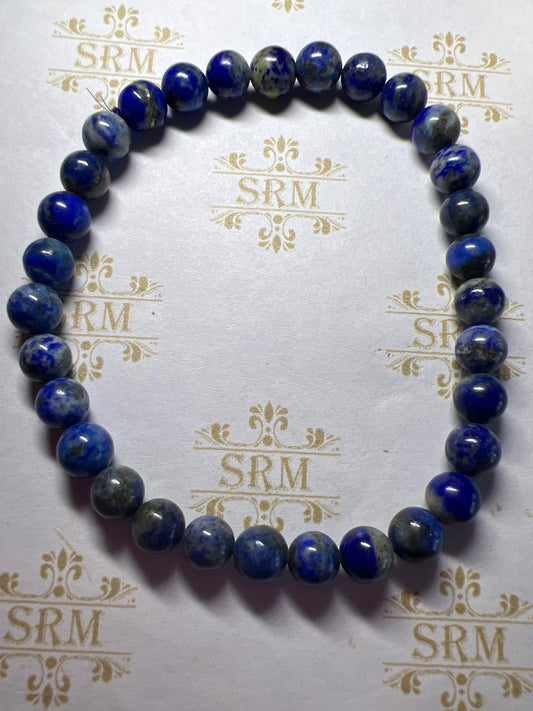 Bracelet : 6mm UV Lapis Lazuli : 6½”, 6¾”.  Choice!
