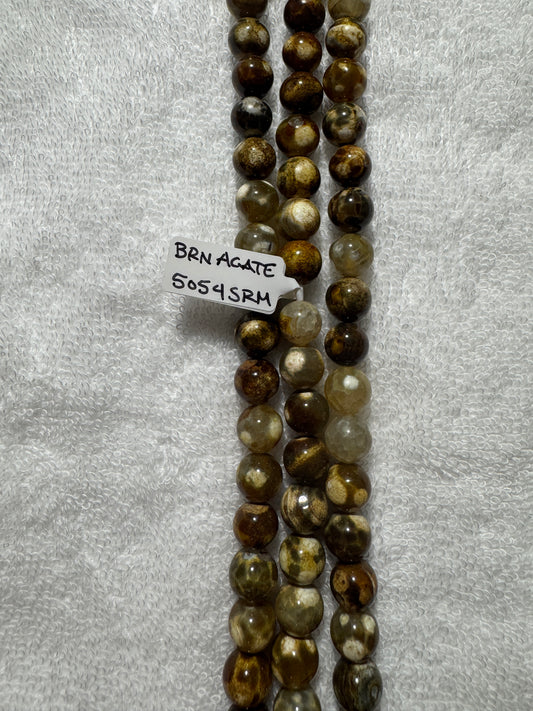 Beads : Brown Agate : 10mm