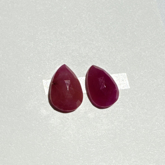Faceted:  Sapphire Pairs, Teardrops and Rectangles